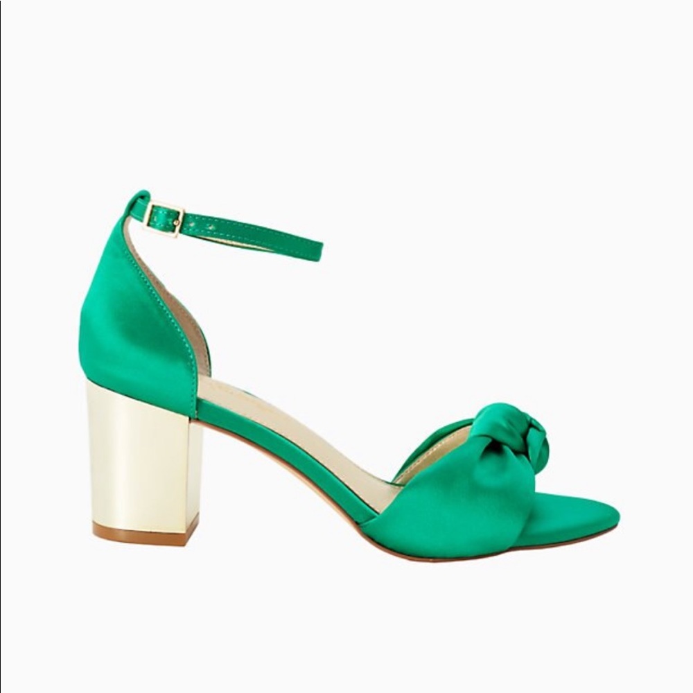 Lilly Pulitzer Green and Gold Heels